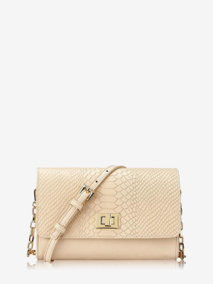 Gigi New York Beige Catherine Cross Body Clutch Bag