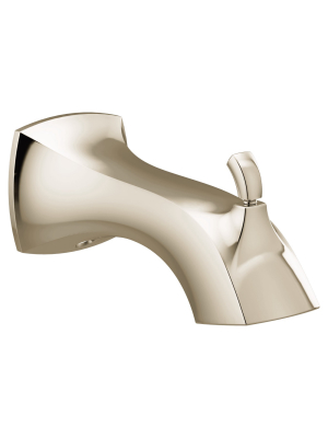 Moen 161955 Voss 7 3/4" Wall Mounted Tub Spout With 1/2" Slip Fit Connection (with Diverter) - Polished Nickel