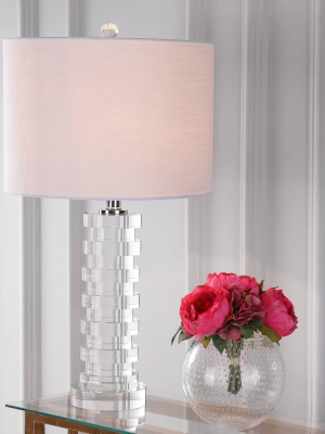 25" Crystal Sasha Table Lamp (includes Led Light Bulb) Clear - Jonathan Y