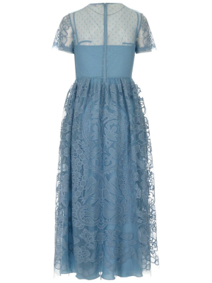 Redvalentino Lace-detailed Layered Midi Dress