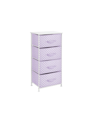 Mdesign Fabric 4-drawer Closet Storage Organizer Furniture Unit
