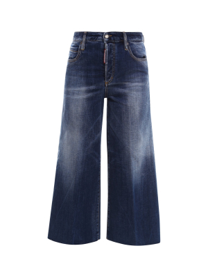 Dsquared2 Faded Wide-leg Jeans