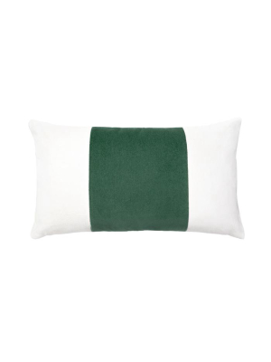 Velvet Broad Stripe Pillow In Nuova