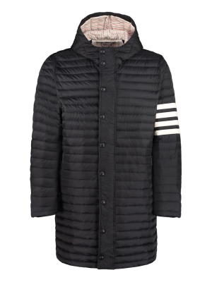 Thom Browne 4-bar Hooded Down Coat