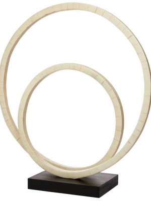 Jamie Young Helix Double Ring Sculpture In Natural Bone