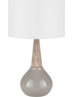 Keaton Table Lamp Medium Gray/white