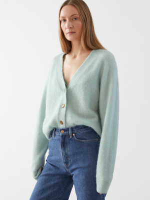 Relaxed Wool Knit Cardigan