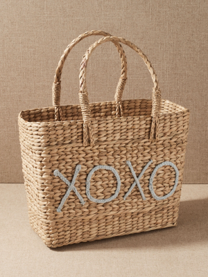 Xoxo Straw Tote