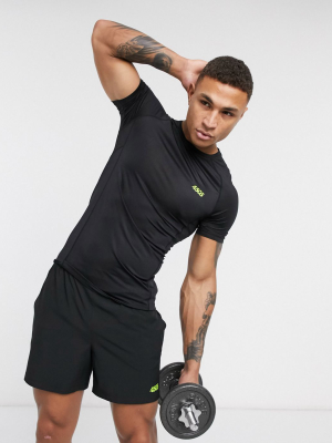 Asos 4505 Icon Muscle Training T-shirt With Quick Dry In Black