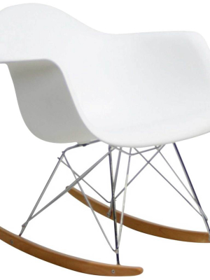 Rocking Lounge Chair White