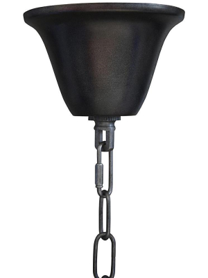 Noir Cruzar Light Black Metal Chandelier