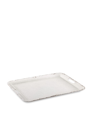 Rustic Outdoor Melamine Tray With Handles