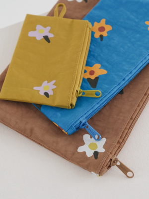 Flat Pouch Set - Painted Daisies