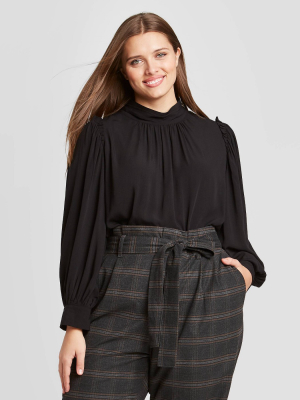 Women's Ruffle Long Sleeve Blouse - A New Day™