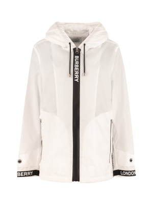 Burberry Logo Tape Hooded Jacket