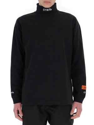 Heron Preston Logo Patch Turtleneck Sweatshirt