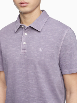 Monogram Logo Slub Polo Shirt