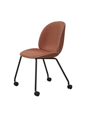 Beetle Meeting Chair - 4 Legs W/ Castors - Fully Upholstered