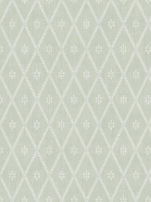 Diamond Lattice Wallpaper In Sage From The Spring Garden Collection By Wallquest