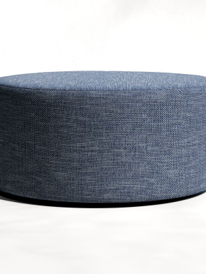 Kline Midnight Round Outdoor Upholstered Ottoman