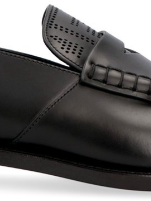 Fendi Ff Logo Perforated Loafers