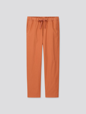 Men Cotton Relaxed Fit Ankle-length Pants