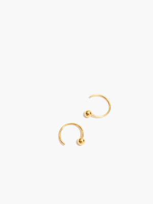 Open Huggie Hoop Earrings