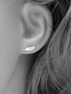 Boho Silver Plated Leaf Earrings