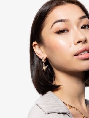 **eagle Drop Hoop Earrings