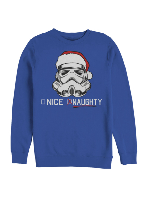 Men's Star Wars Christmas Stormtrooper Naughty List Sweatshirt