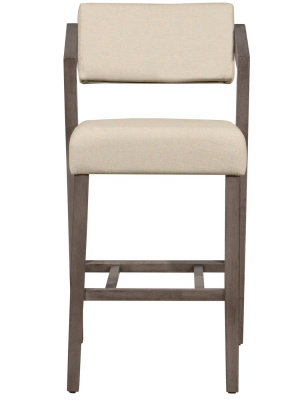 36" Snyder Nonswivel Barstool Aged Gray/ecru - Hillsdale Furniture