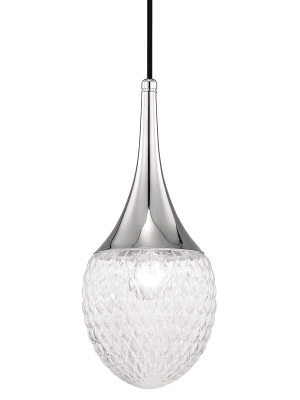 Bella 1 Light "a" Pendant - Polished Nickel