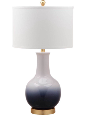 Alayna Table Lamp Navy/white