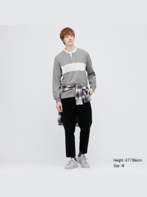 Men Stand Collar Long-sleeve T-shirt