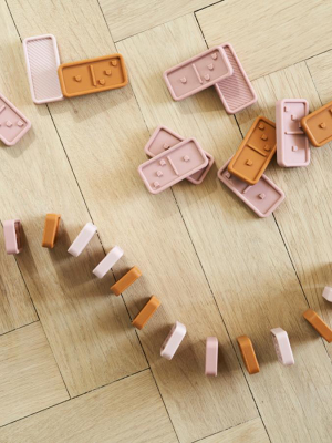 Toy . Silicone Dominoes Set - Rose Mix