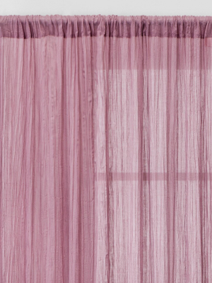 Dusty Rose Crushed Sheer Curtain Panels - Opalhouse™