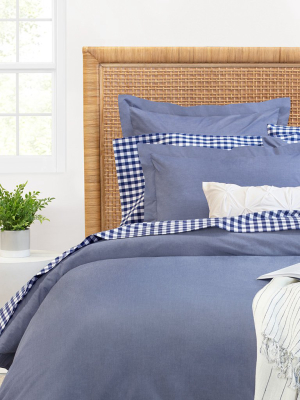 Rae Blue Chambray Duvet Cover