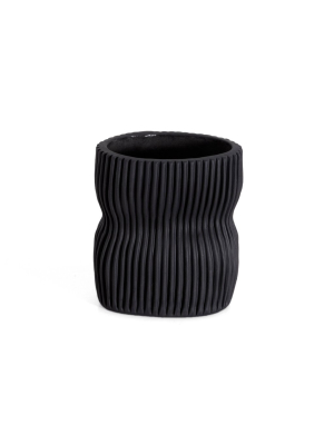 Cym Warkov Ceramics - Oval Curvy #5 - Black