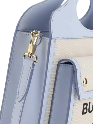 Burberry Logo Printed Mini Pocket Tote Bag