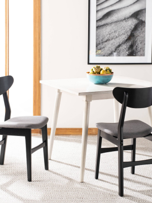 Set Of 2 Lucca Retro Dining Chair Black/gray - Safavieh