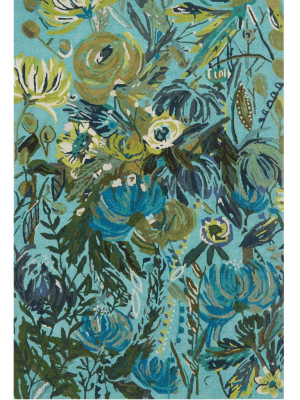 Loloi Wild Bloom Rug - Aqua/green