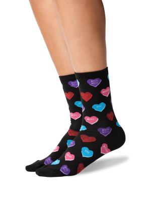 Women's Heart Candy Crew Socks