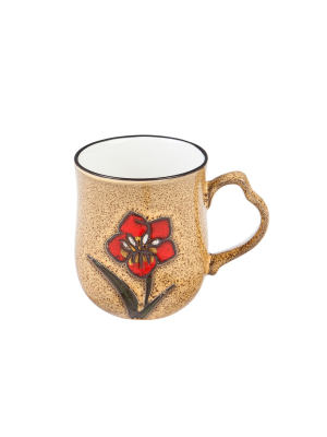 Cypress Home Artisan Series Cup, 10 Oz., Tan Wistful Floral