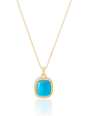 Turquoise & Diamond Pendant