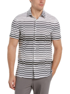 Zigzag Stripe Print Stretch Shirt