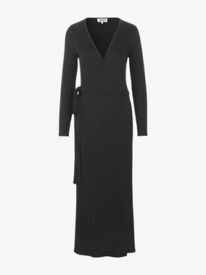 Edda Wrap Dress In Black