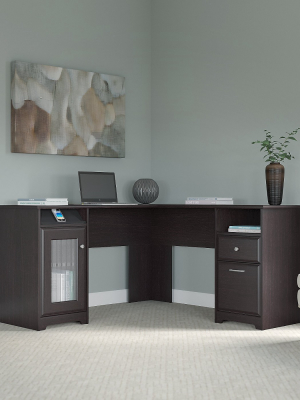 Bush Furniture Cabot L Shaped Desk, Espresso Oak Wc31830-03k