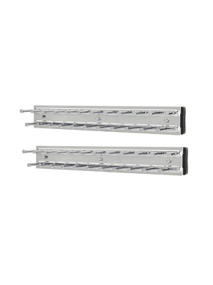 Rev-a-shelf Trc-12cr Chrome Tie Organizer Rack Side Mount For Closet (2 Pack)