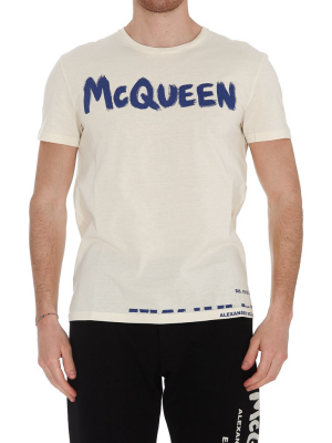 Alexander Mcqueen Logo Print T-shirt