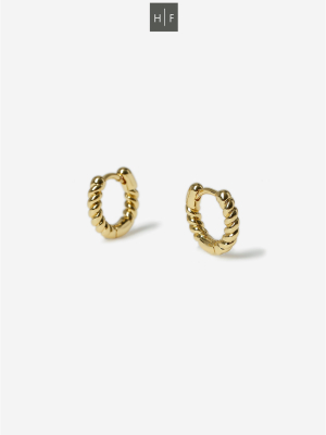 **house Of Freedom Twist Hoop Earrings